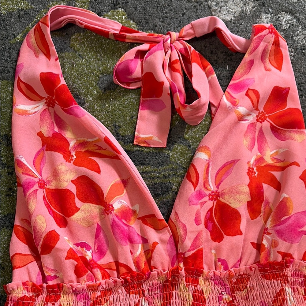Floral Halter Dress - Picture 4 of 6